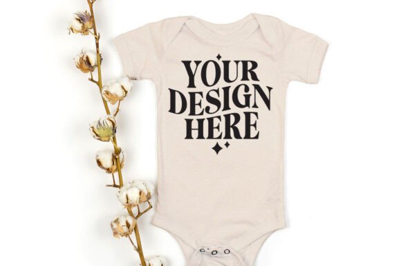 Bella Canvas 100B Bodysuit Mockup Dust - A Playful Graphic for Product Mockups