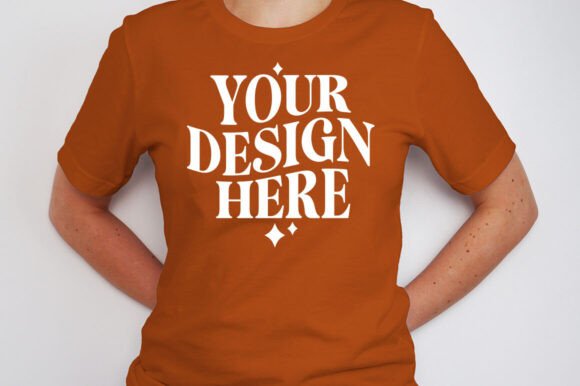 Bella Canvas 3001 Autumn Mockup for Product Mockups and Graphics