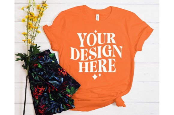Bella Canvas Burnt Orange Mockup for Product Mockups and Graphics