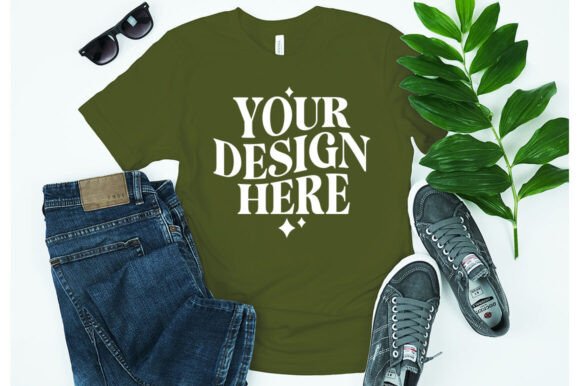 Bella Canvas Flat Lay Mockup for Graphics and Product Mockups