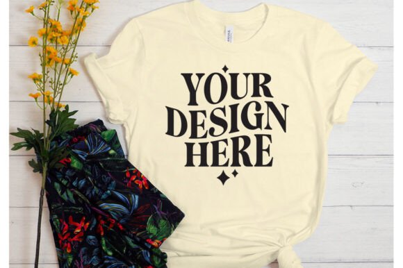 Bella Canvas Natural Mockup for Product Mockups and Graphics