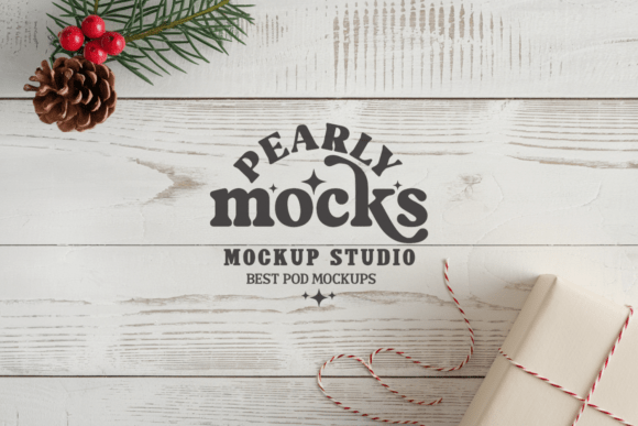 Christmas Flat Lay Background Mockup 8 for Graphics and Product Mockups