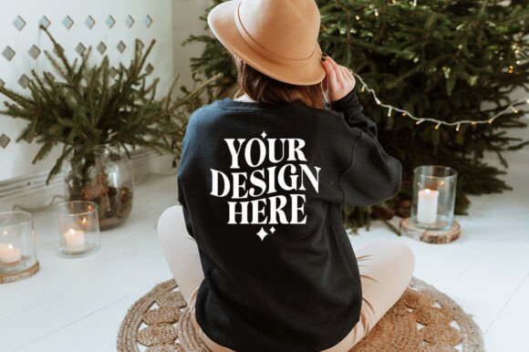 Christmas Gildan 18000 Mockup 16: A Graphic Design Asset for Product Mockups