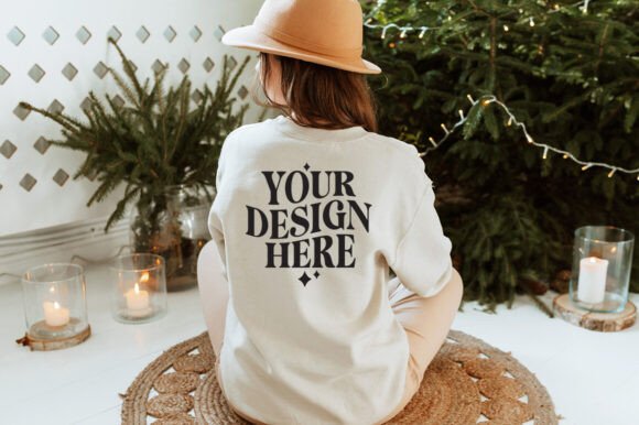 Christmas Gildan 18000 Mockup 19 – A Festive Graphic Asset for Product Mockups