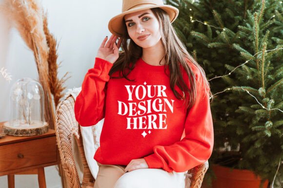 Christmas Gildan 18000 Mockup 26 – A Versatile Graphic Design Asset for Product Mockups