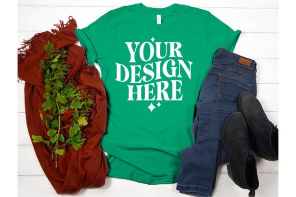 Fall Bella Canvas 3001 Mockup 20 – A Graphic Design Asset for Product Mockups