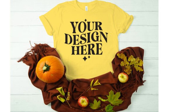 Fall Bella Canvas 3001 Mockup 24 for Product Mockups and Graphics