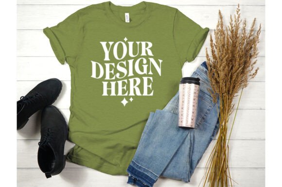 Fall Bella Canvas 3001 Mockup 3 for Product Mockups and Graphics