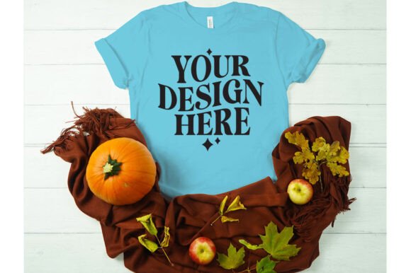 Fall Bella Canvas 3001 Mockup 40 for Product Mockups and Graphics