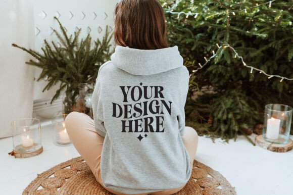 Gildan 18500 Hoodie Sport Grey Mockup
