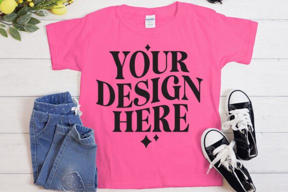 Gildan 5000 Shirt Flat Lay Mockup Azalea Graphics