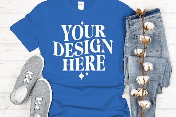 Gildan 64000 Mockup Royal Graphics