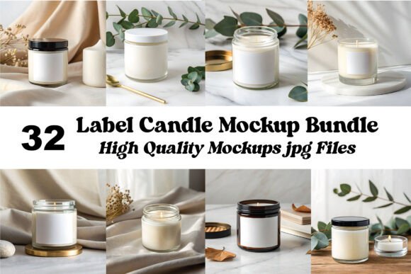 Label Candle Mockup Bundle Review for Embroidery Projects