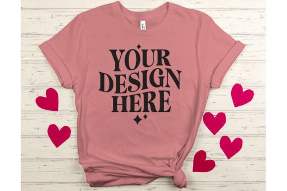 Valentine's Day BC3001 Mauve Mockup for Graphics and Product Mockups