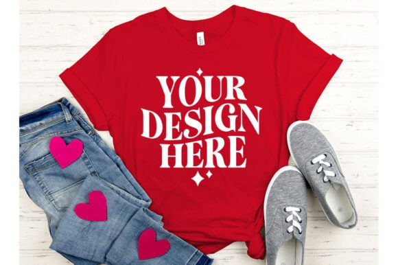 Valentine's Day BC3001 Red Mockup for Crafting and Design