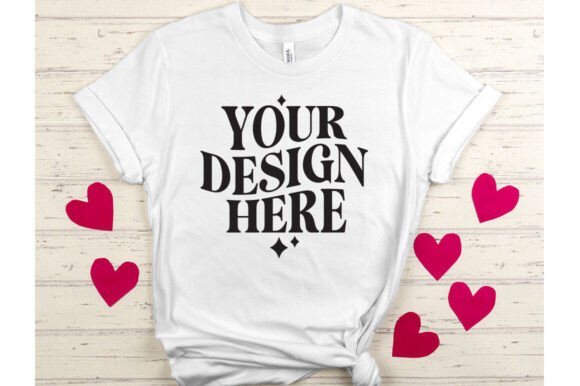 Valentine's Day BC3001 White Mockup for Modern Graphics